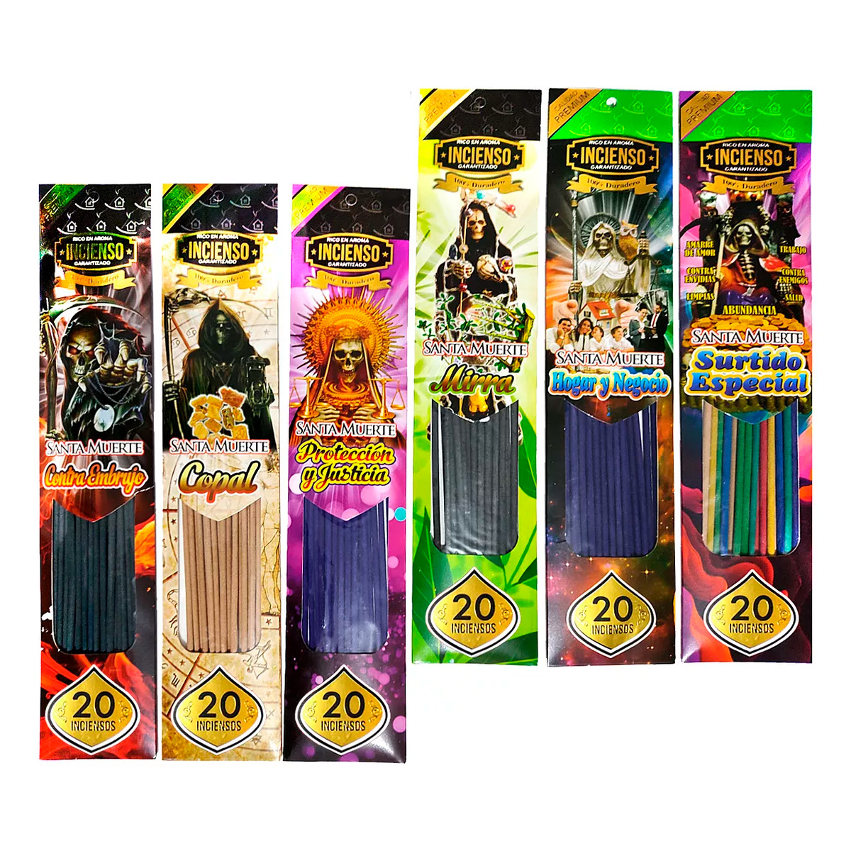 Inciensos Santa Muerte Surtidos Mayoreo Dinero Amor Negocio