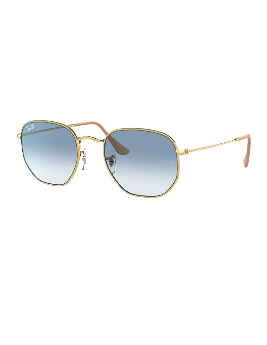 Lentes de sol Ray Ban Rb3548n 001/3F Hexagonal Flat Azul Degradado Dorado