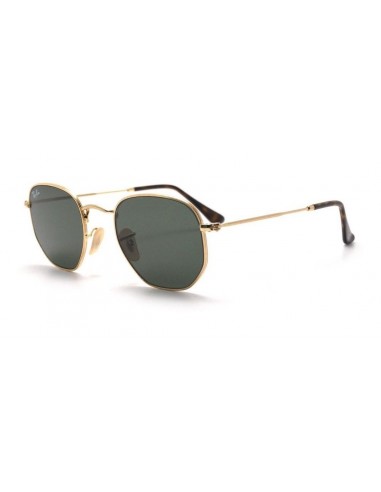 Lentes de sol Ray Ban Rb3548n 001 Hexagonal Negro G-15 Dorado Grande 54-21