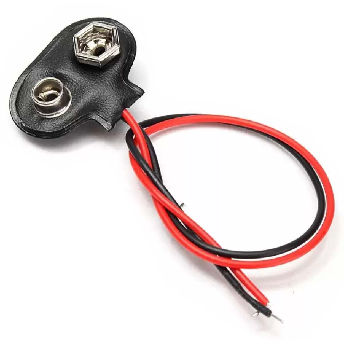 Paquete 10 Cables Conector para Batería de 9V.