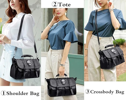 Bolso De Mano Con Remache Para Mujer, Estilo Gótico