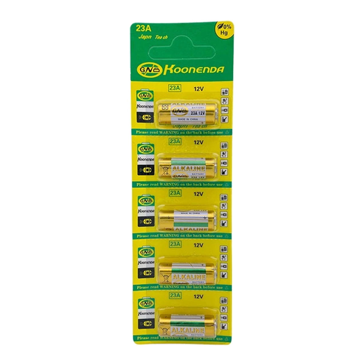 Paquete 5 Baterías 23A 12V Timbre Puerta Inalámbrico.