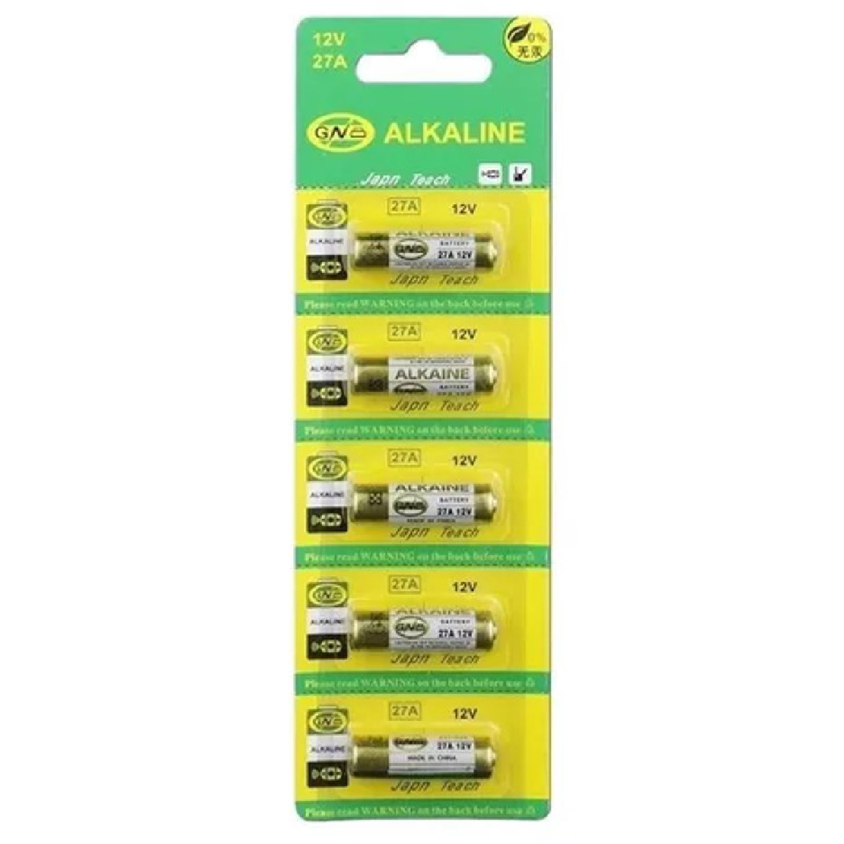 Paquete 5 Baterías 27A 12V Timbre Puerta Inalámbrico.