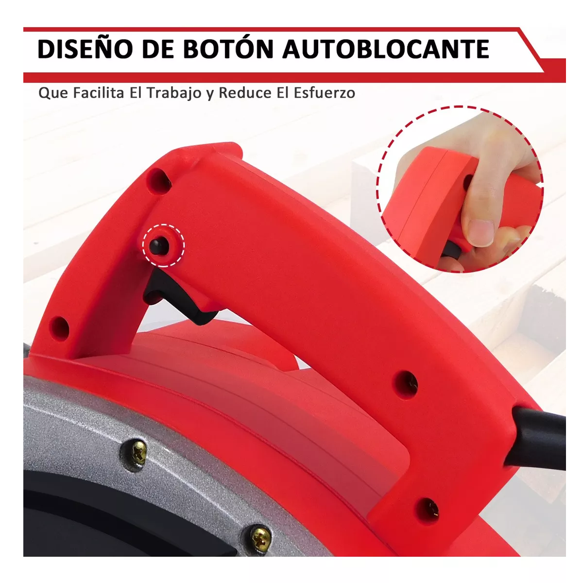Cepilladora Eléctrica Para Madera Cepillo Profesional 82mm Rojo