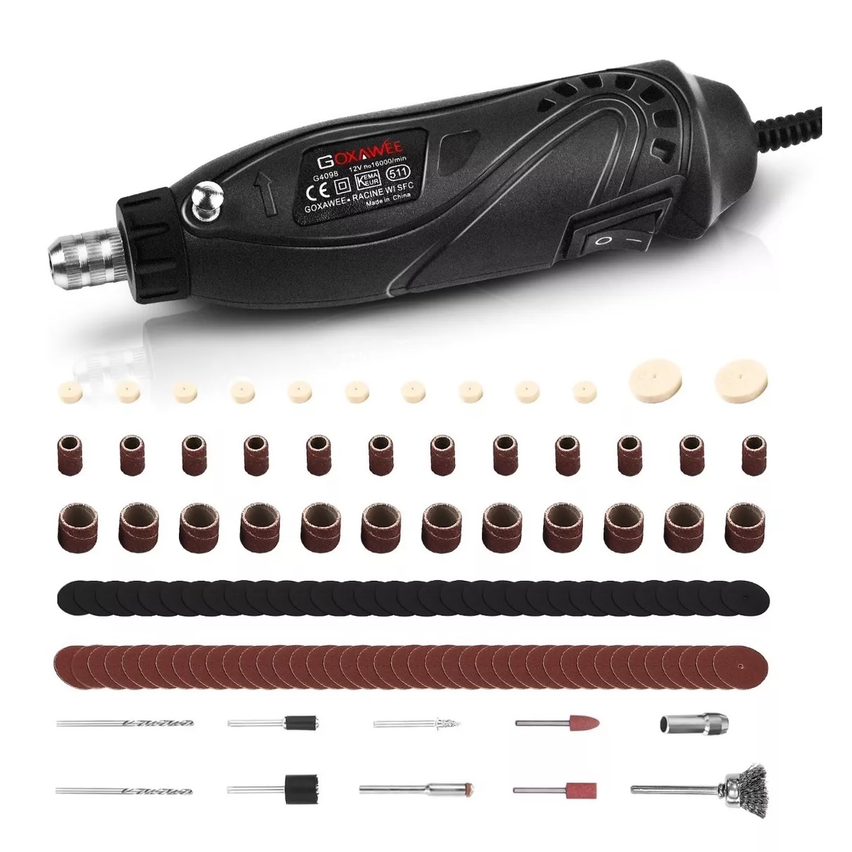 Mini Taladro De Pulido Mototool Con 115 Pzas Negro