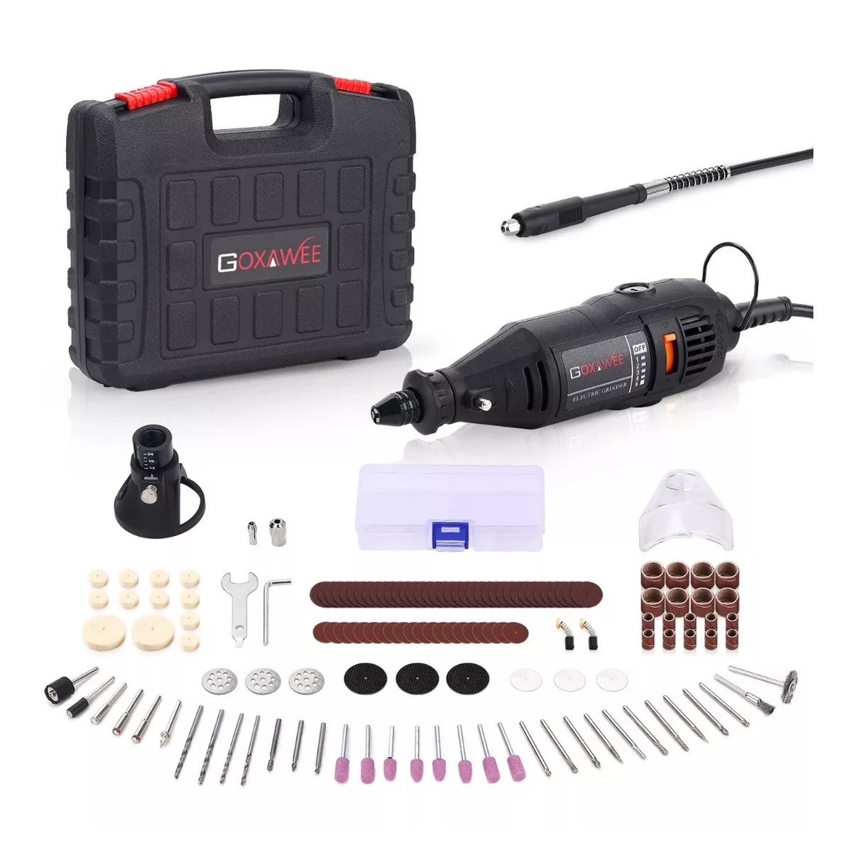 Mototool Electrico Herramientas Con 140 Accesorio Pro Negro