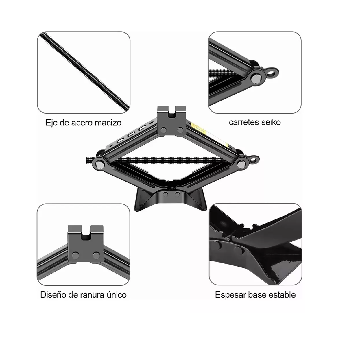 Tijeras Mecánicas Cat (2000 Kg) Negro Linea Amarilla .