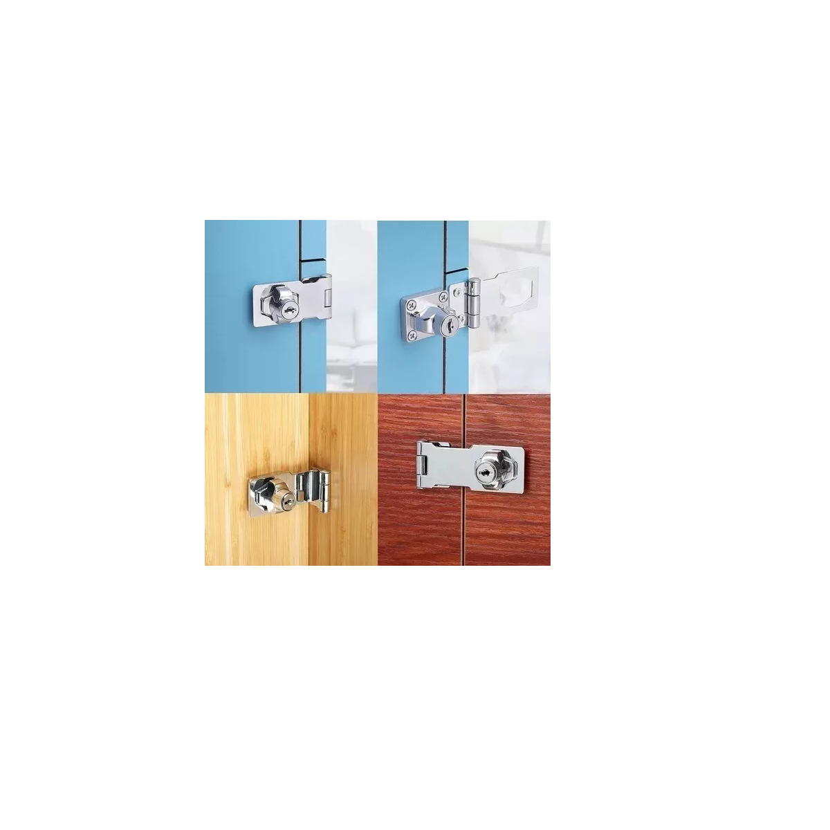 3pcs Cerradura Seguridad Puerta Principal Cajón 2.5 Pulgadas Gris 