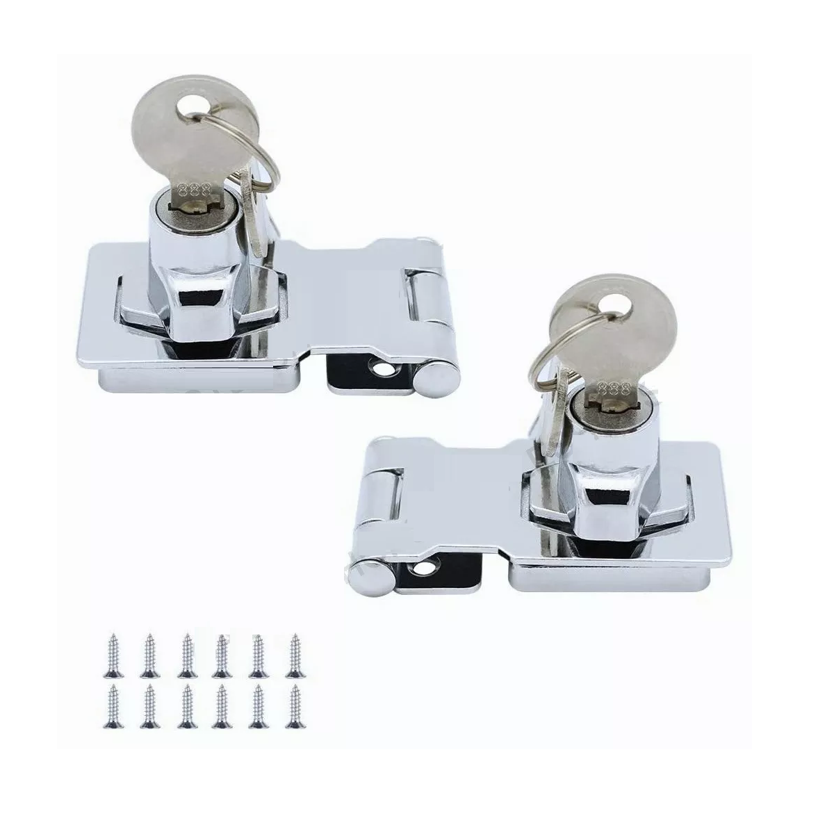 3pcs Cerradura Seguridad Puerta Principal Cajón 2.5 Pulgadas Gris 