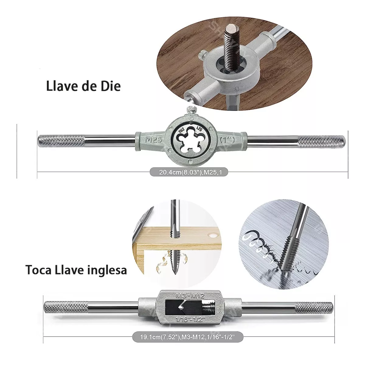 20pcs Kit De Machuelos Con Maneral Broca Ajustable Estuche Verde 