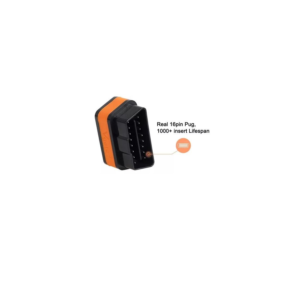  Escaner Automotriz Elm327 Obd2 Android Naranja/Negro