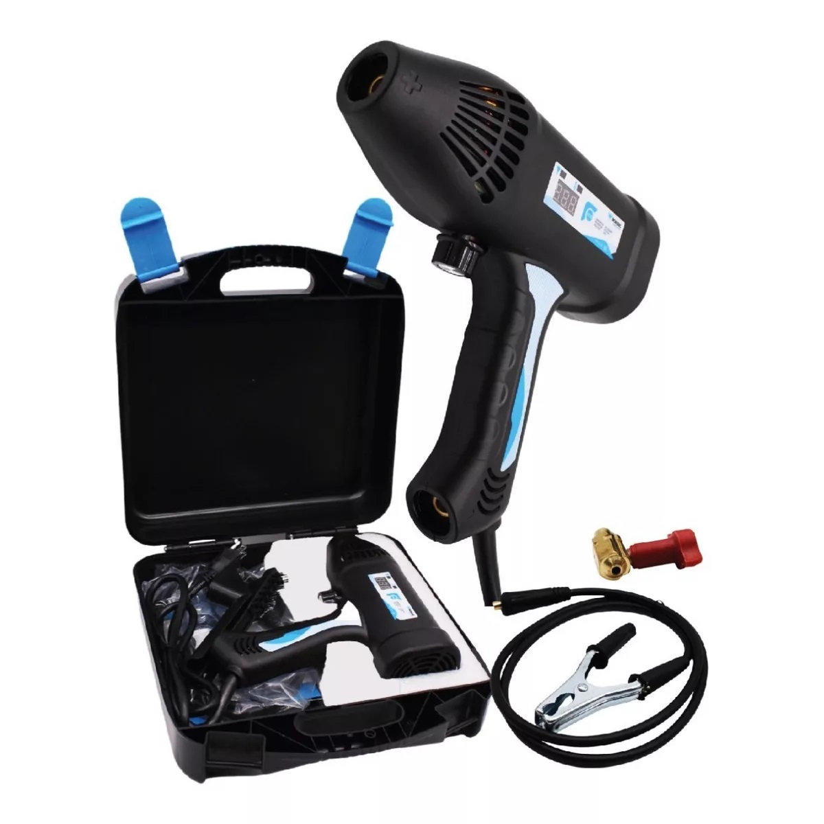 Soldadora Inversora Tipo Pistola 120a 110v C/estuche Negro Azul 