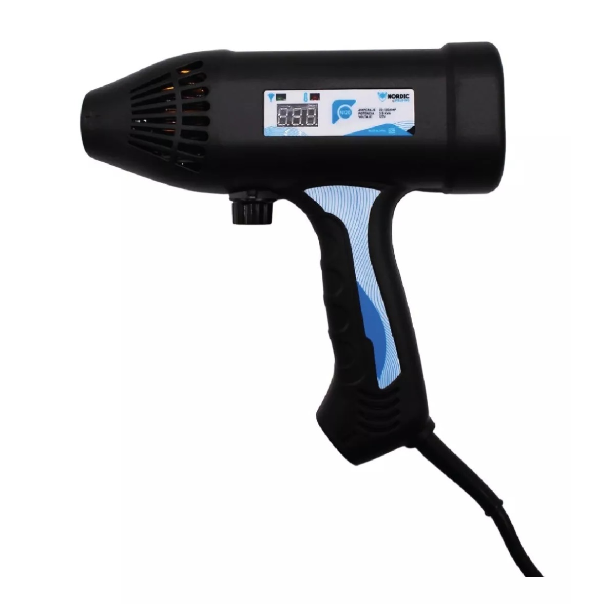 Soldadora Inversora Tipo Pistola 120a 110v C/estuche Negro Azul 
