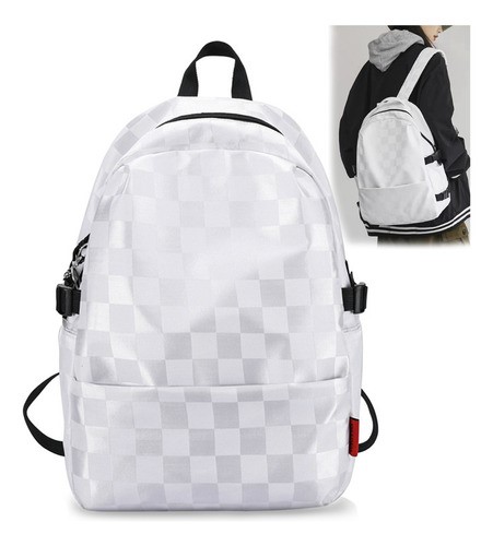 Mochilas Escolares Para Mujer/hombres Multifuncional,viaje Gran Capacidad Juvenil Casual Moderna blanco