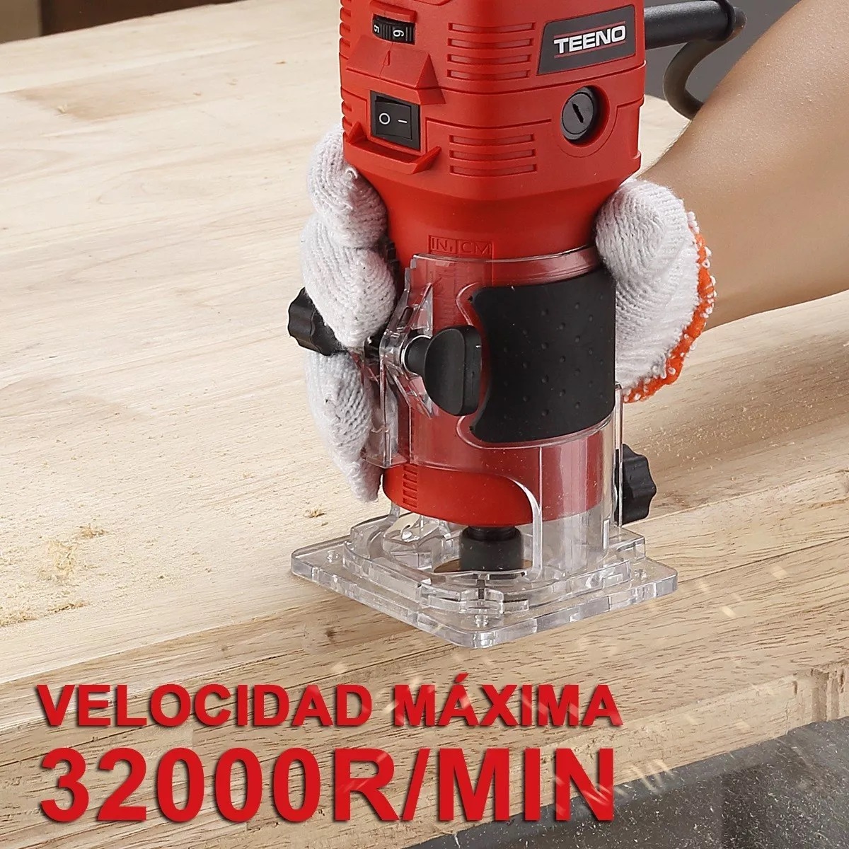 Router 1026 650w De 6 Velocidades Rojo/Plata 