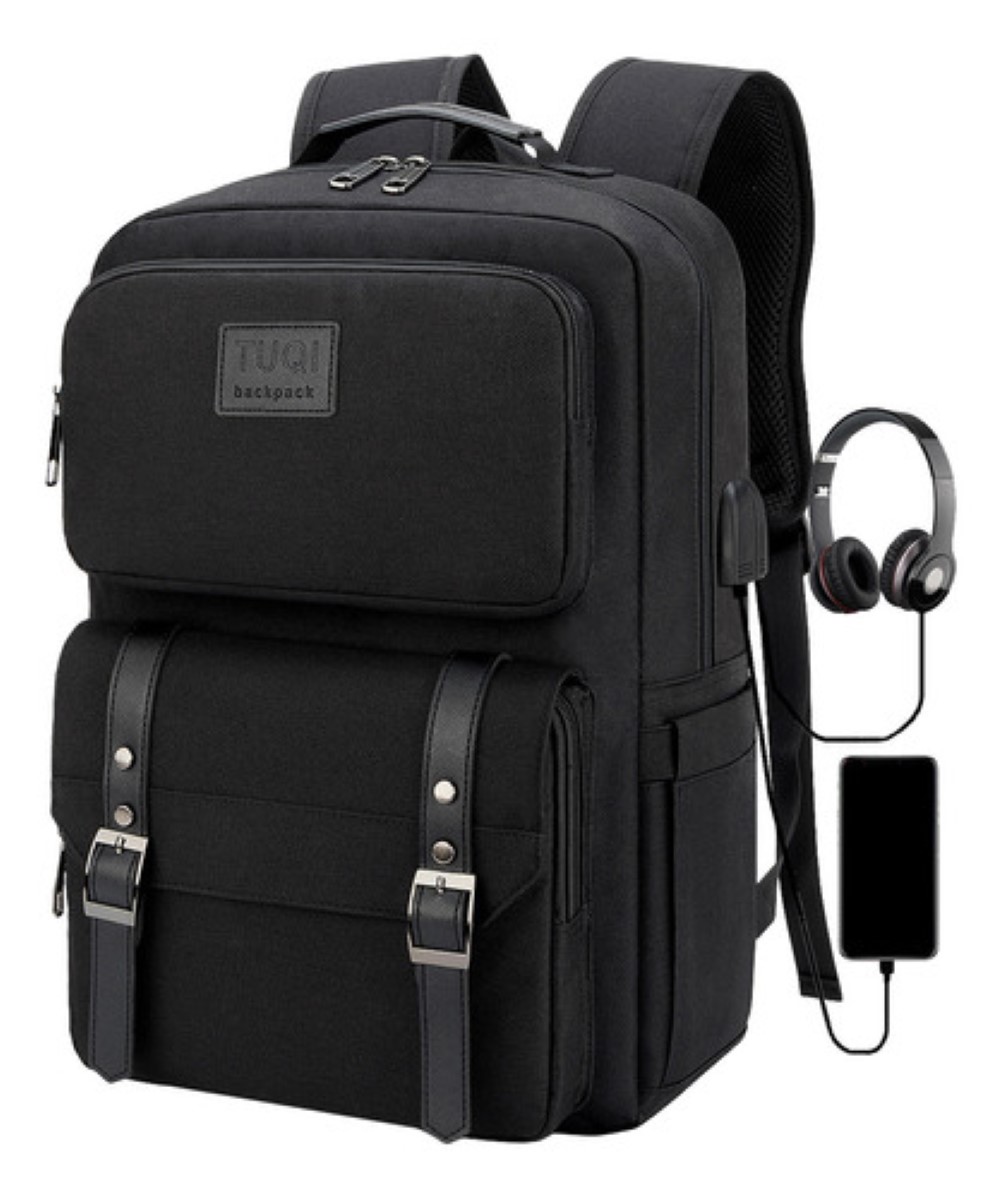 "Mochila Antirrobo Mochila Para Portátil Mochilas De Viaje negra "