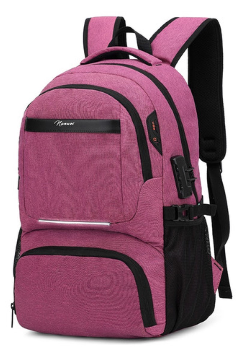 Mochila De Almuerzo Antirrobo Impermeable A Portátil 15,6i Color Violeta