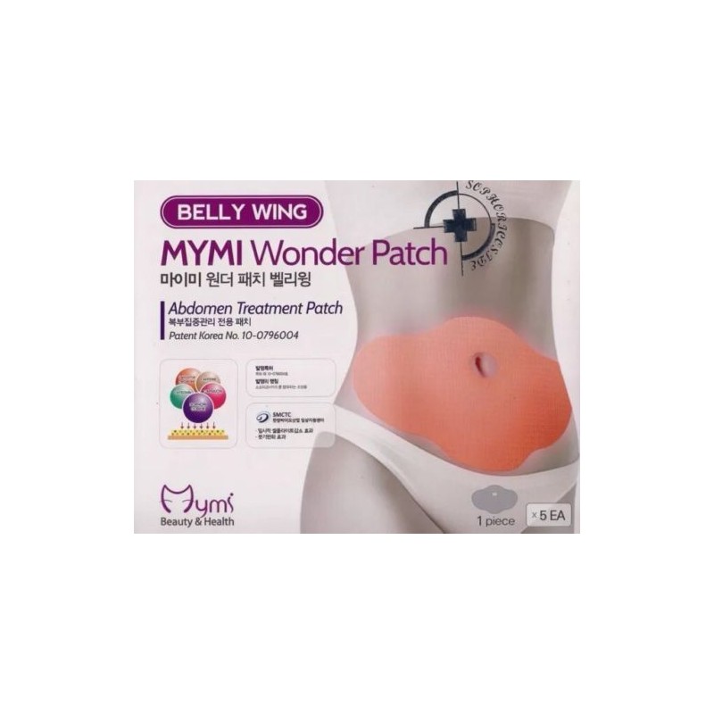 5 Parches Mymi Wonder Patch Para Reducir Abdomen Quema Grasa.