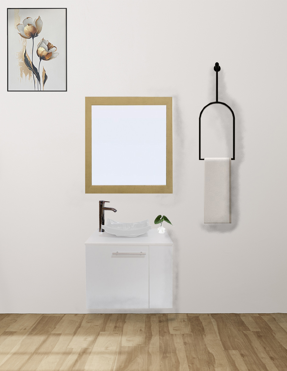 Gabinete Para Baño Con Espejo Decorativo 60x50 Decomobil