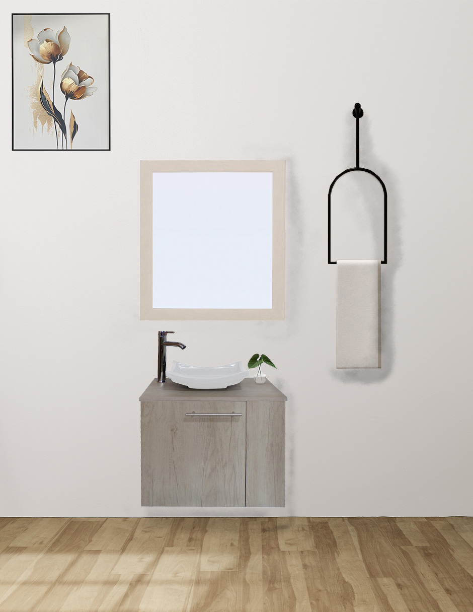 Gabinete Para Baño Con Espejo Decorativo 60x50 Decomobil
