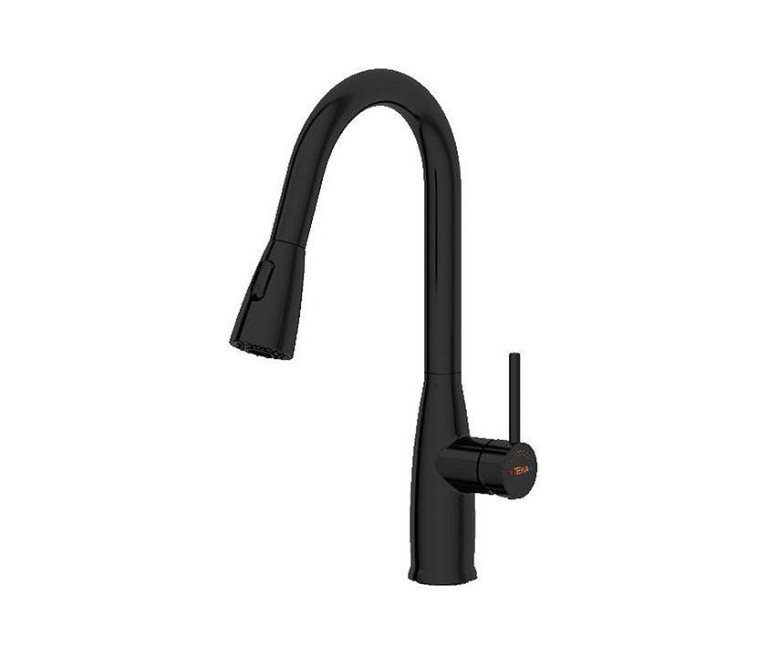 Llave Mezcladora Monomando Teka AMERICA PLUS 880 BK de 47 cm en Acero Negro