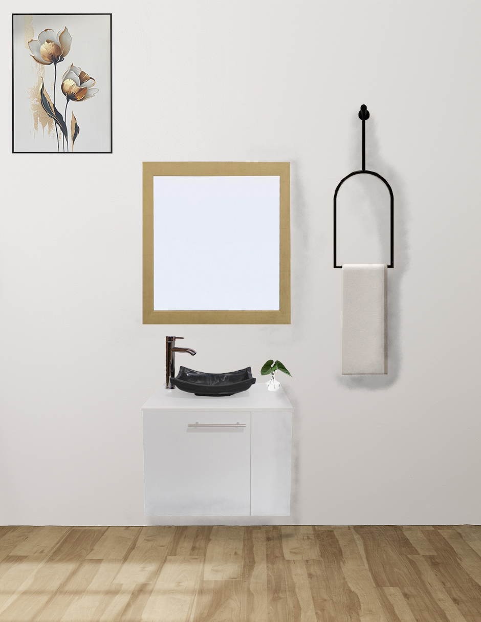 Gabinete Para Baño Con Espejo Decorativo 60x50 Decomobil
