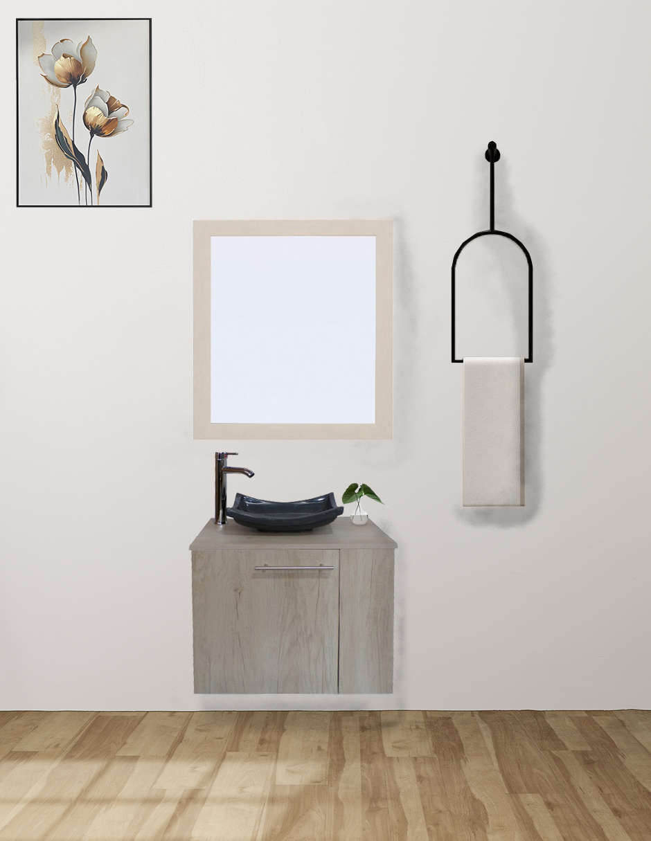 Gabinete Para Baño Con Espejo Decorativo 60x50 Decomobil