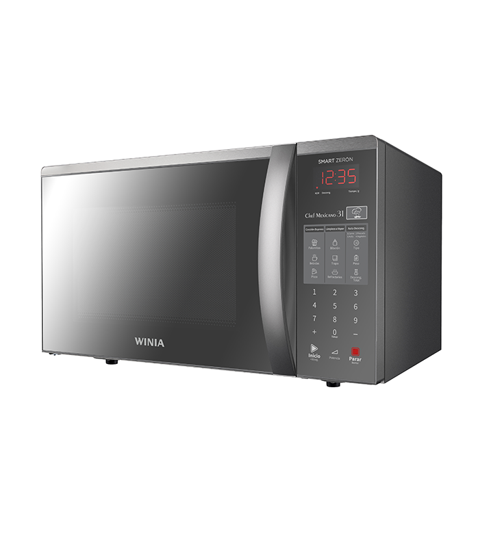HORNO MICROONDAS 1.1P3 BIERTO MANIJA PUERTA TIPO ESPEJO GRIS WINIA.