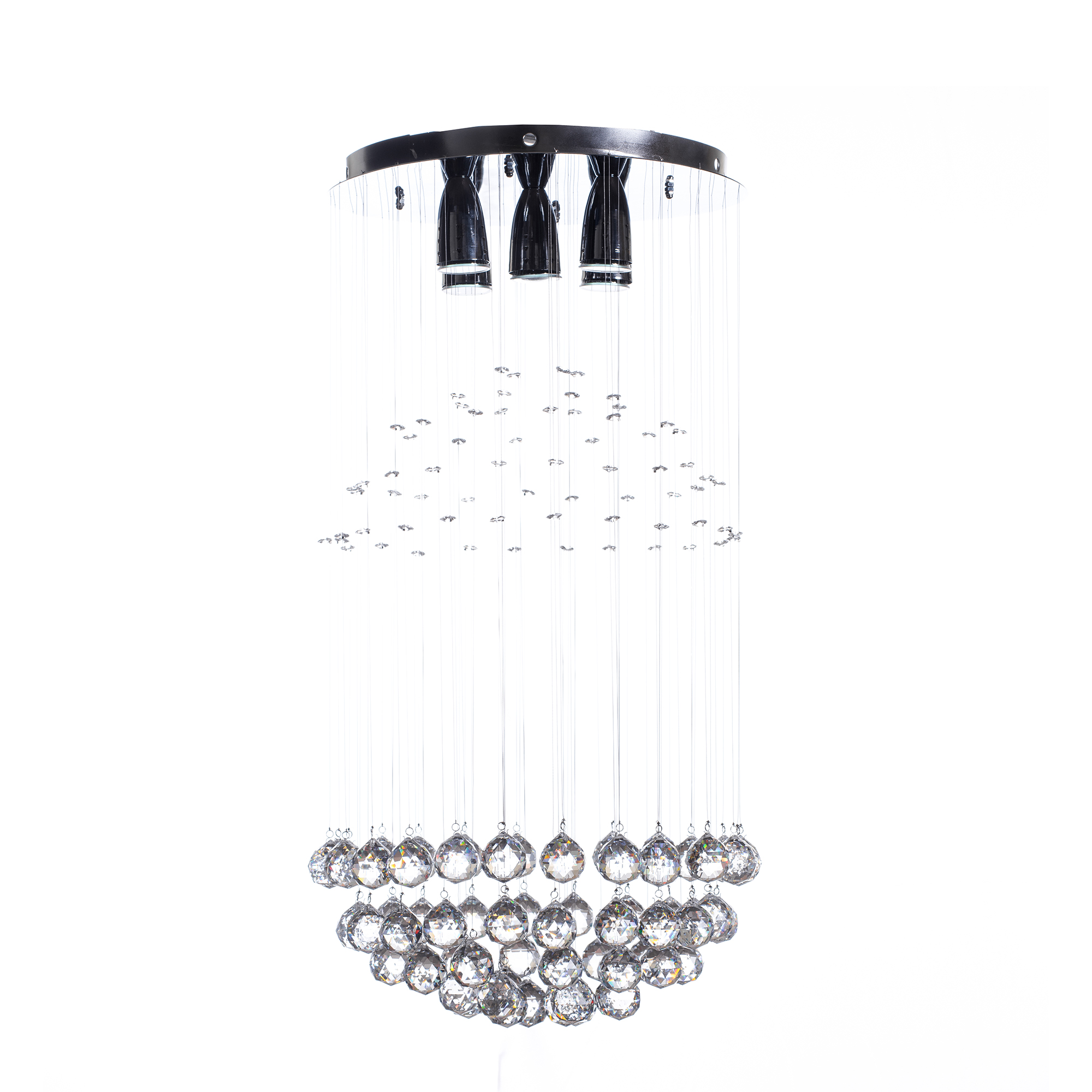 Candil Gamalux William Krystal Esfera Partida De 5 Luces.