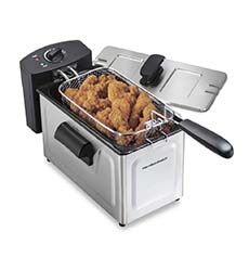 FREIDORA 2.8LT 12TAZAS TEMPERATURA AJUSTABLE HAMILTON BEACH.