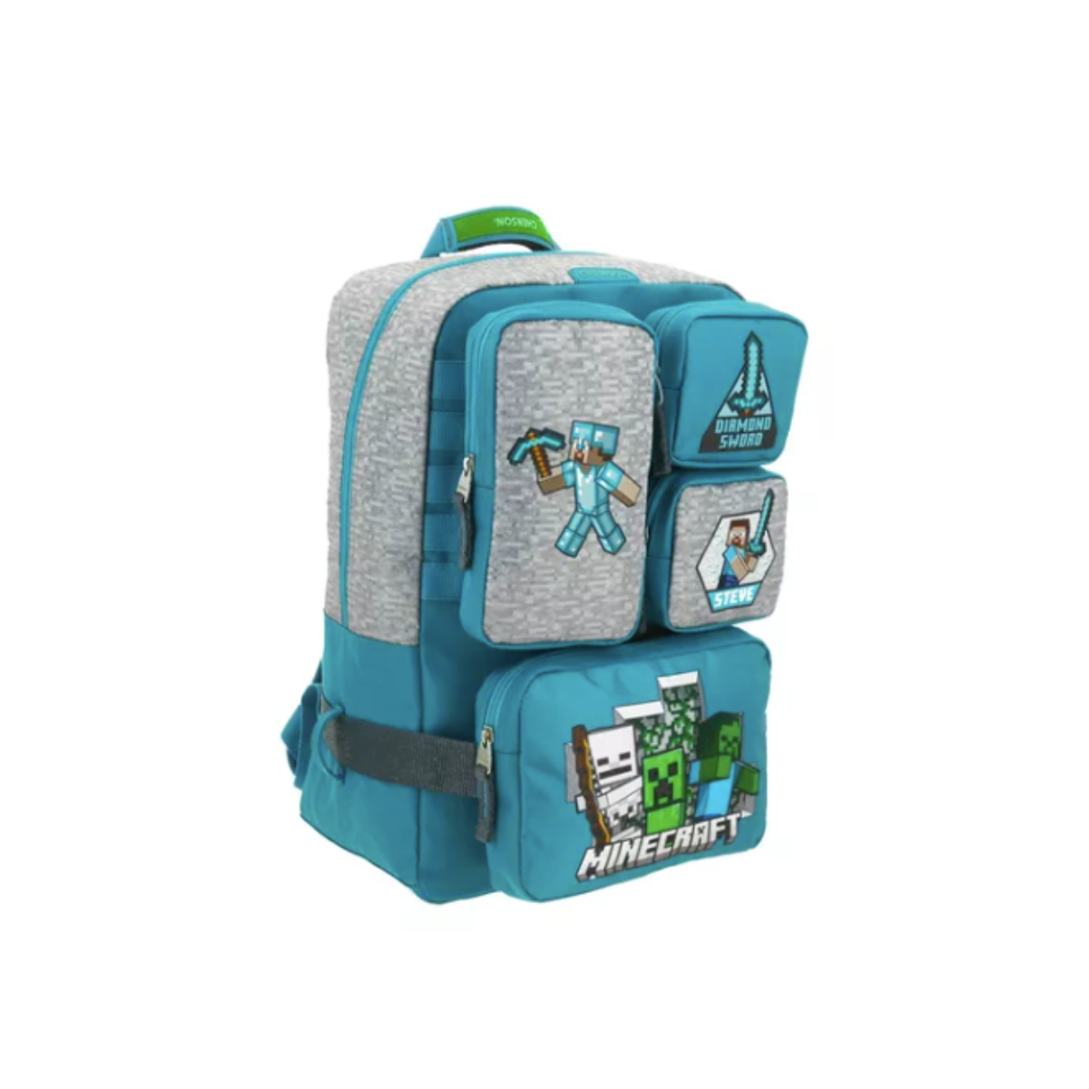 Chenson - Mochila Minecraft Bricks Escolar C/ Lapicera Y Bolsas Desprendibles.