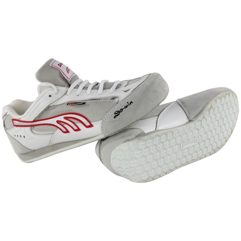 Par de Zapatillas para Esgrima Fire Sports Profesionales Blanco/Rojo/Gris Unisex.