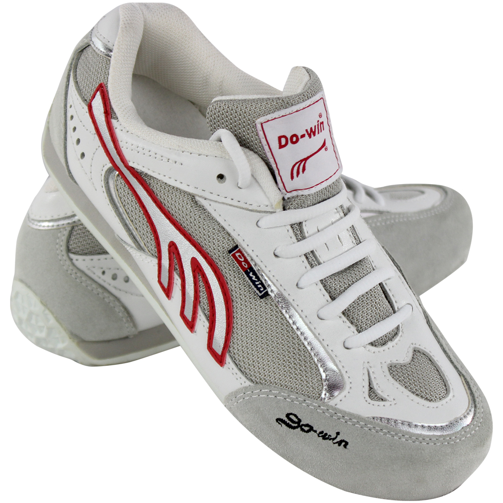 Par de Zapatillas para Esgrima Fire Sports Profesionales Blanco/Rojo/Gris Unisex.