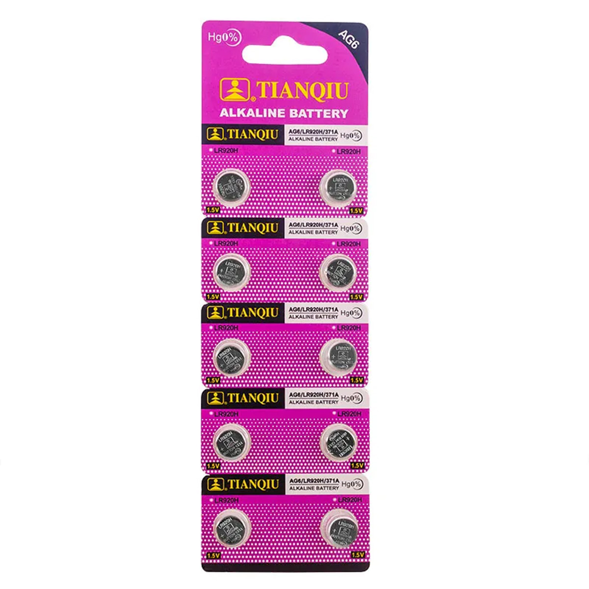 Paquete 10 Pilas de Botón AG6 LR920 371.