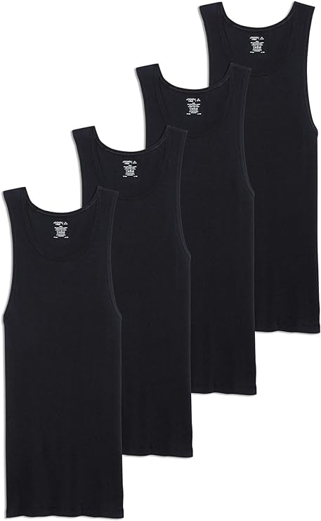 Jockey - Playera sin Mangas para Hombre, 100% algodón, Paquete de 4.