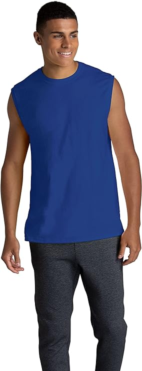 Fruit of the Loom Eversoft - Playera sin Mangas de algodón para Hombre, Transpirable y Absorbe la Humedad con Control de Olor, Tallas S-4x.