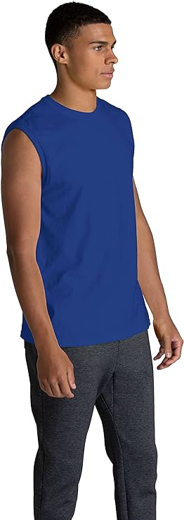 Fruit of the Loom Eversoft - Playera sin Mangas de algodón para Hombre, Transpirable y Absorbe la Humedad con Control de Olor, Tallas S-4x.