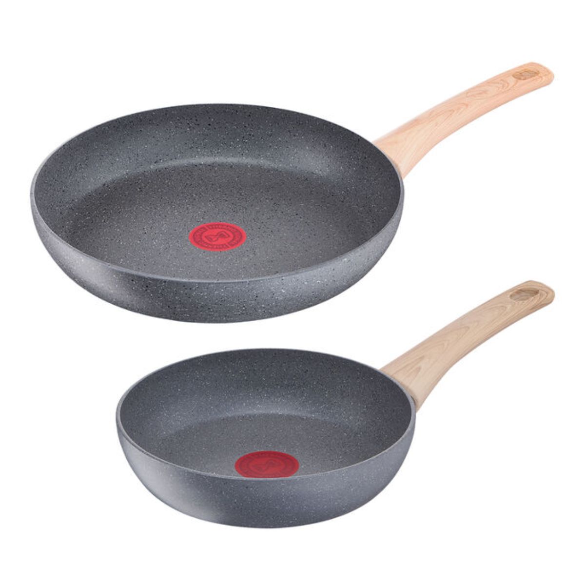 Juego de Sartenes T-Fal Hard Stone 20 y 28 cm Thermo-Señal.