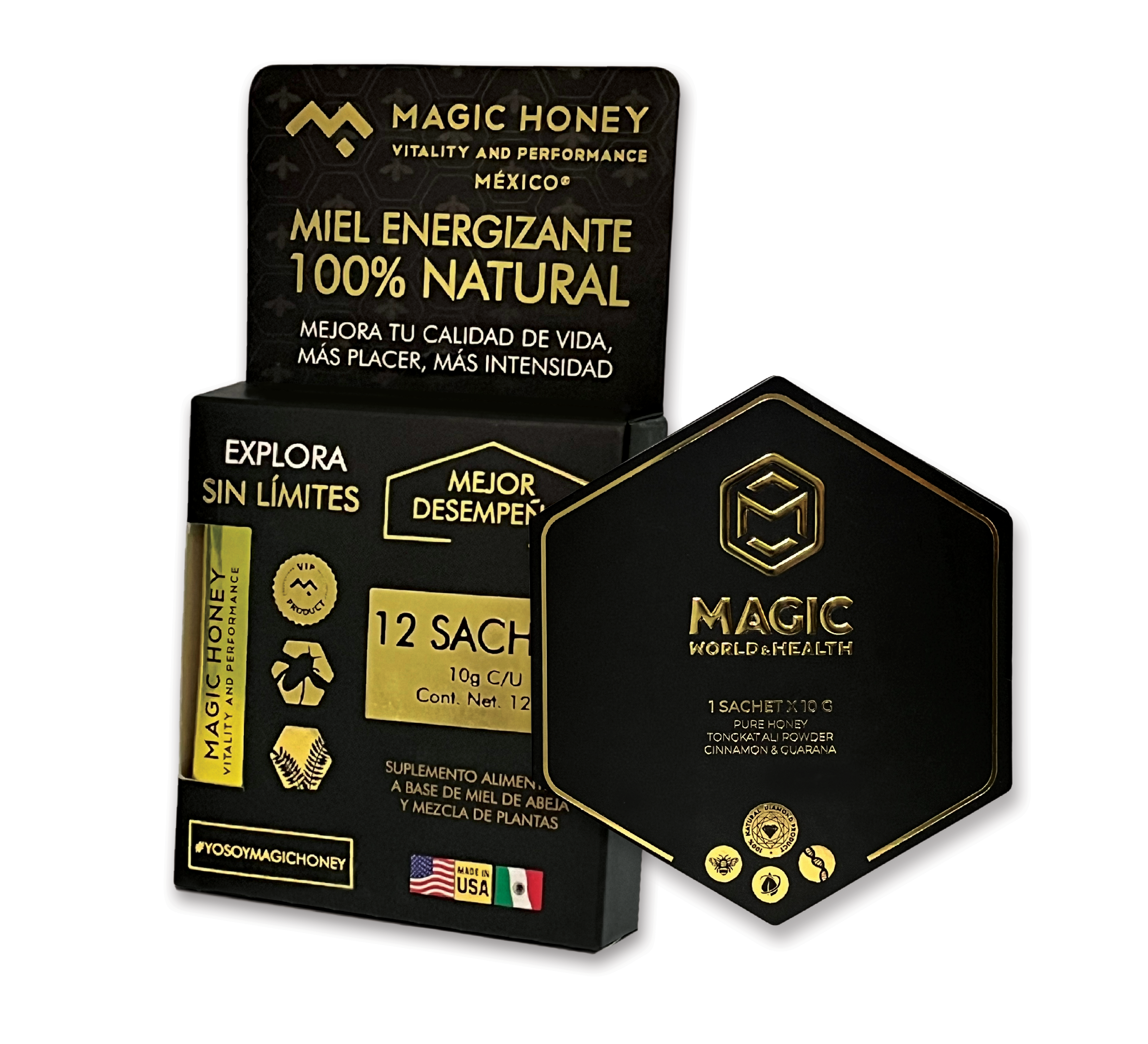 Magic Honey Miel Vip Original Organica 12 Sachet + 1