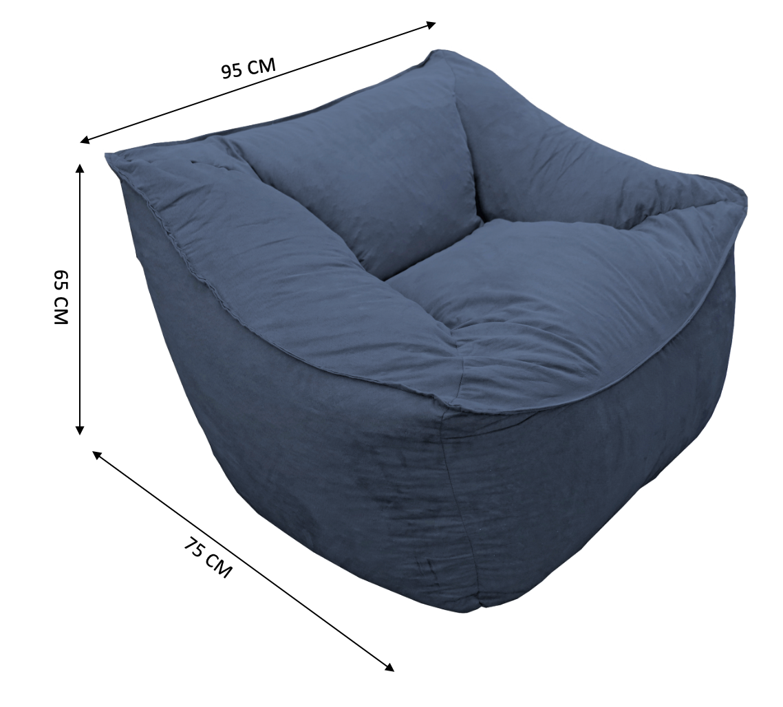 Sillon Puff El Bazar Store Azul Marino, Sillon Ocasional.