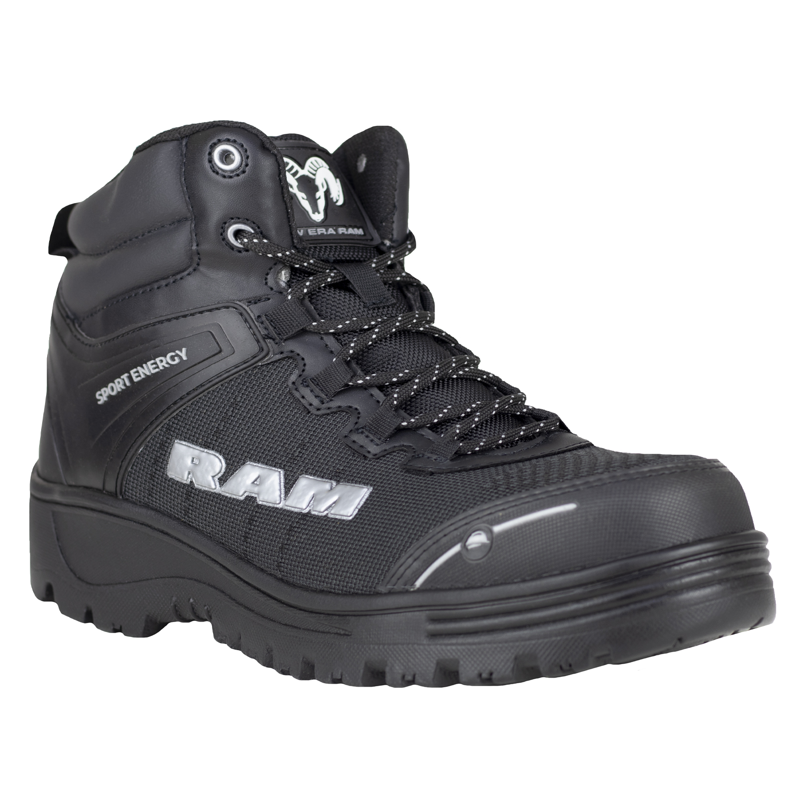 Bota Industrial Hombre Casco Poliamida Ram 9545 Negro Outdor.