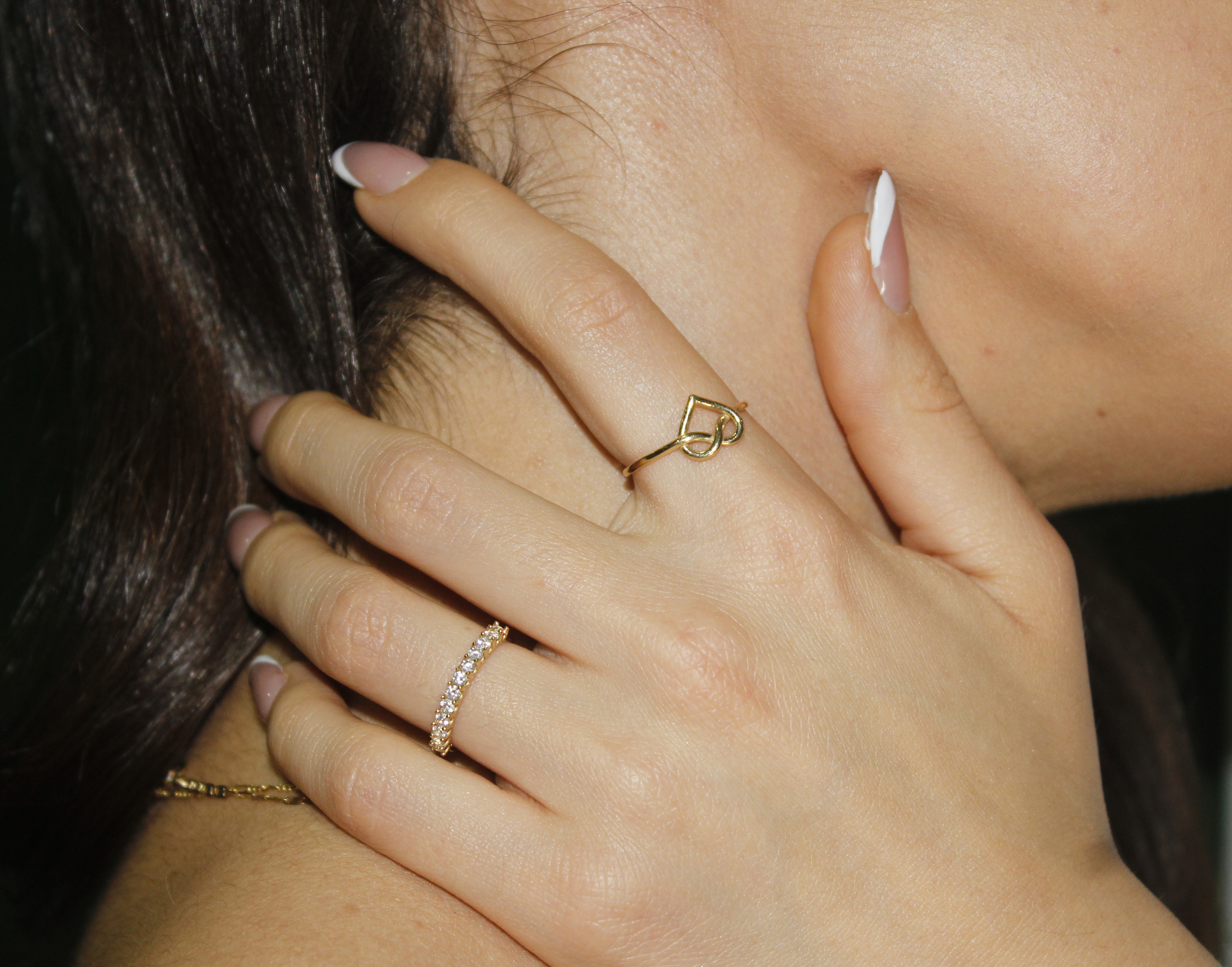 Anillo Corazon Infinito Oro Amarillo 10K Mujer.