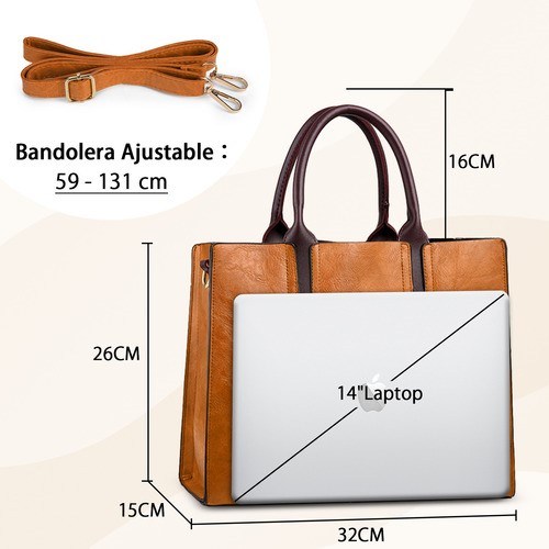 Bolsos Para Mujer Crossbody Bolsa De Mano Casuales Para Dama cafe.