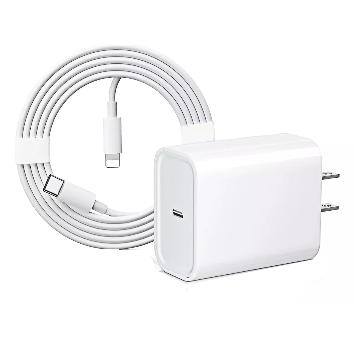 Cargador 25w Carga Rápida Para iPhone 12 13 14 +tipo C Cable Blanco