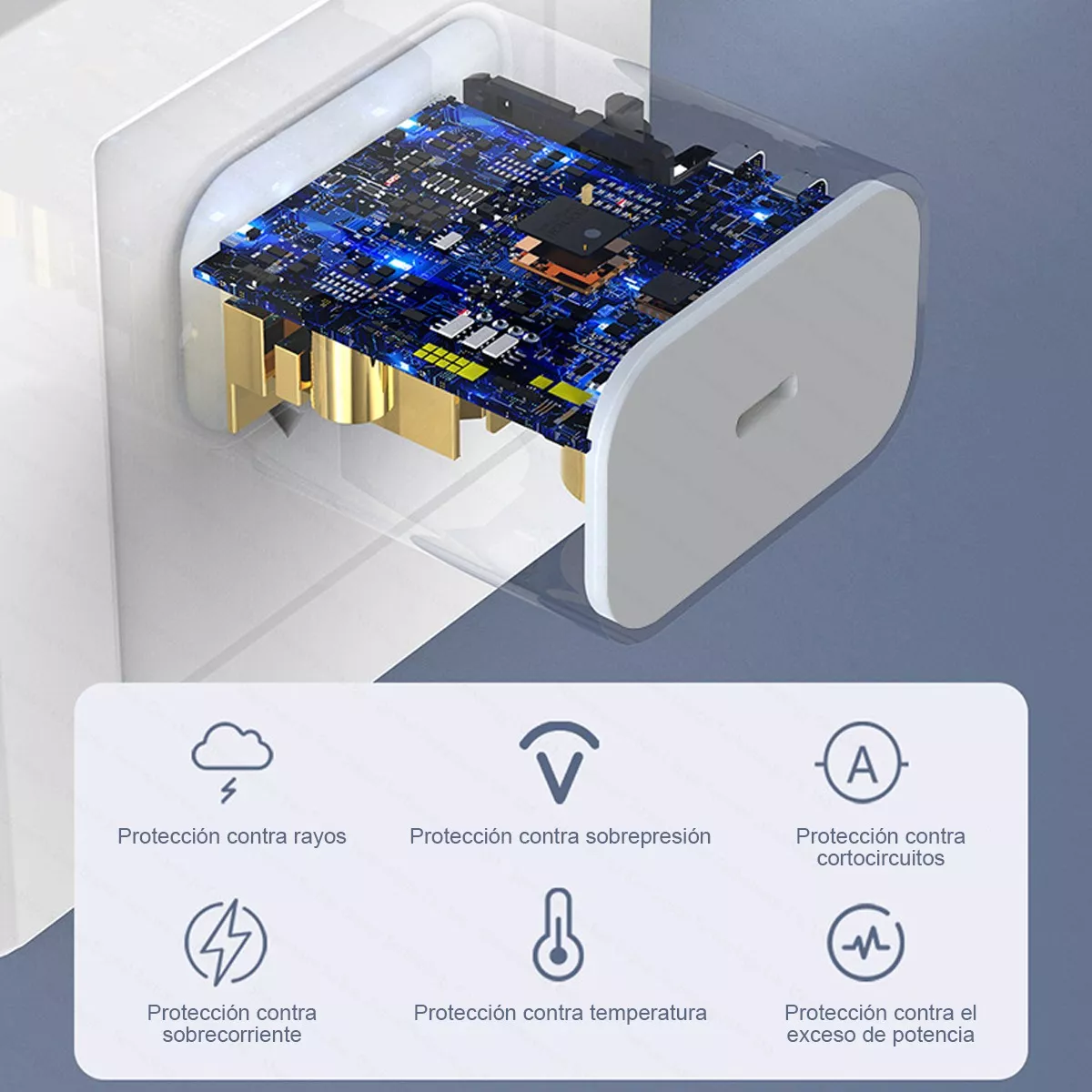 Cargador 25w Carga Rápida Para iPhone 12 13 14 +tipo C Cable Blanco