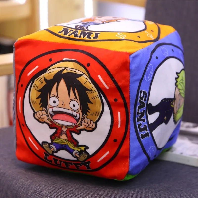 Peluche Almohada Cubo One Piece Luffy Zoro Juguete Regalo