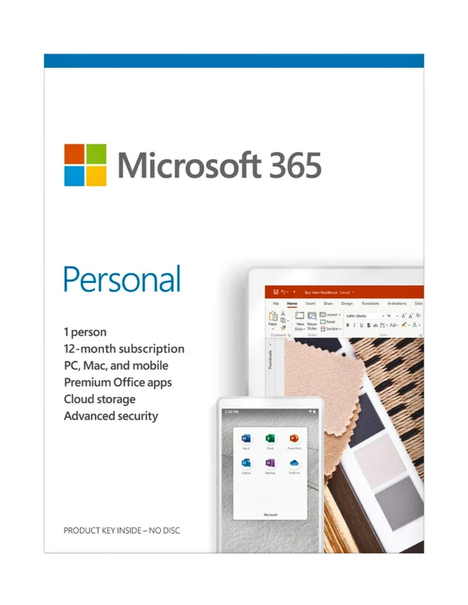 MICROSOFT OFFICE 365 PERSONAL - 12 MESES.