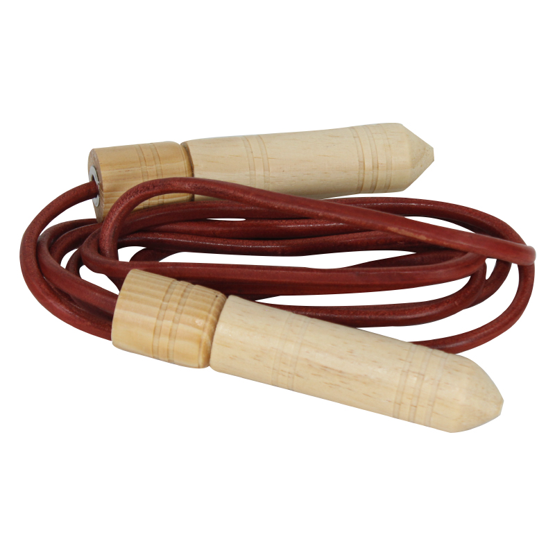 Cuerda Para Saltar Fire Sports Cuero Piel Con Balero 2.7m