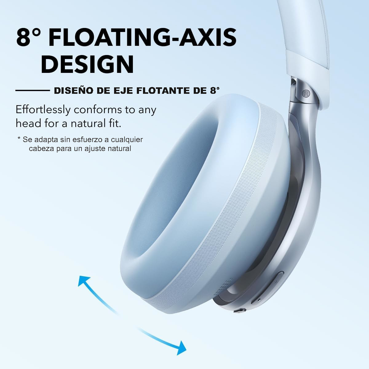 Audífonos Inalámbricos SOUNDCORE by Anker Diadema Over-Ear Azul.