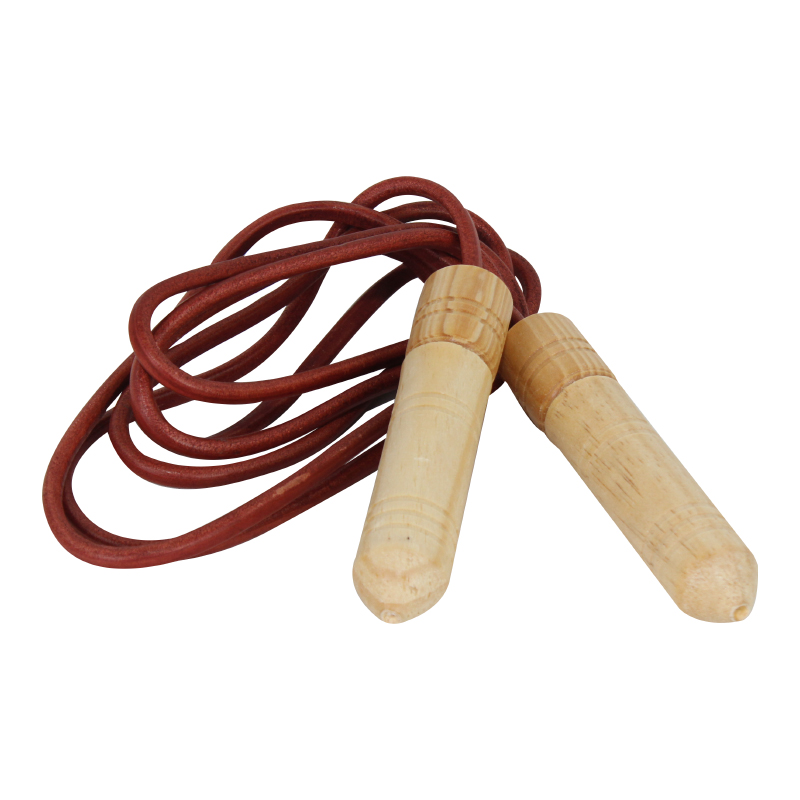 Cuerda Para Saltar Fire Sports Cuero Piel Con Balero 2.7m